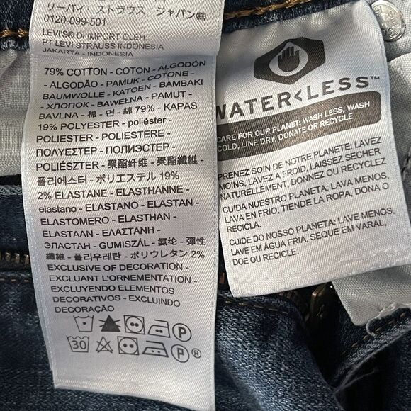 Levi’s SZ 12 Classic Boot Jeans Stretch 5-Pocket Mid-Rise Zip-Fly Blue Womens - Picture 10 of 12